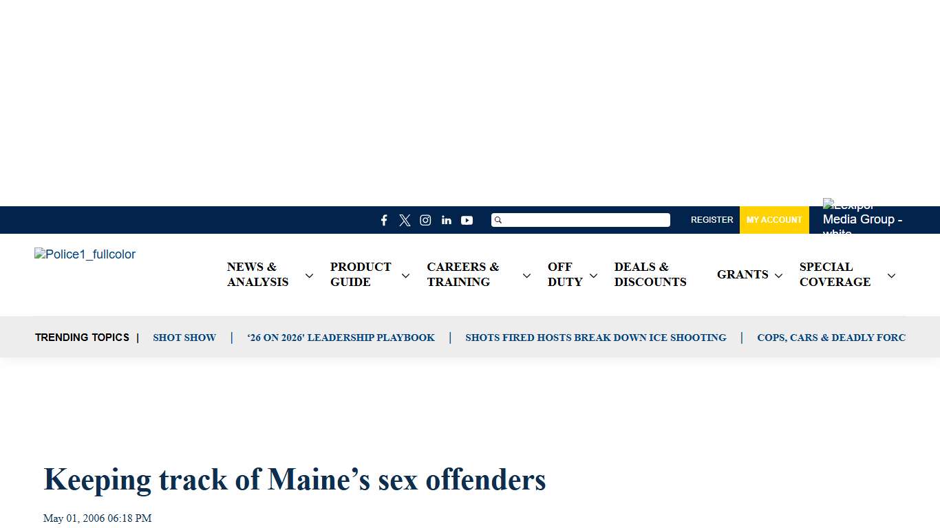 Keeping track of Maine's sex offenders